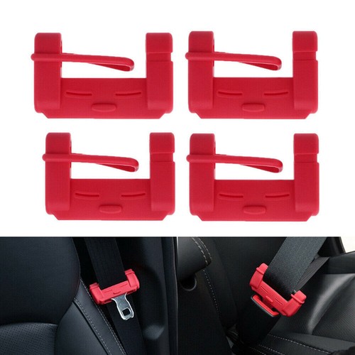 Universal Car Seat Belt Buckle Clip Anti-Scratch Protector Cover Accessories Red - Foto 4 di 16