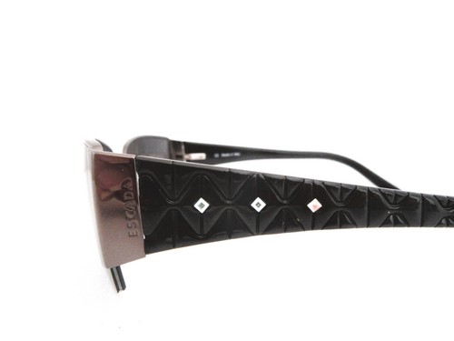 ESCADA SES 517S 568 Women Sunglasses Gunmetal Wand Black Made in Italy NOS - Picture 6 of 10