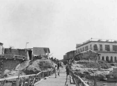 Bridge over the River Euphrates in Fallujah Iraq circa 1930 1930 Old Photo