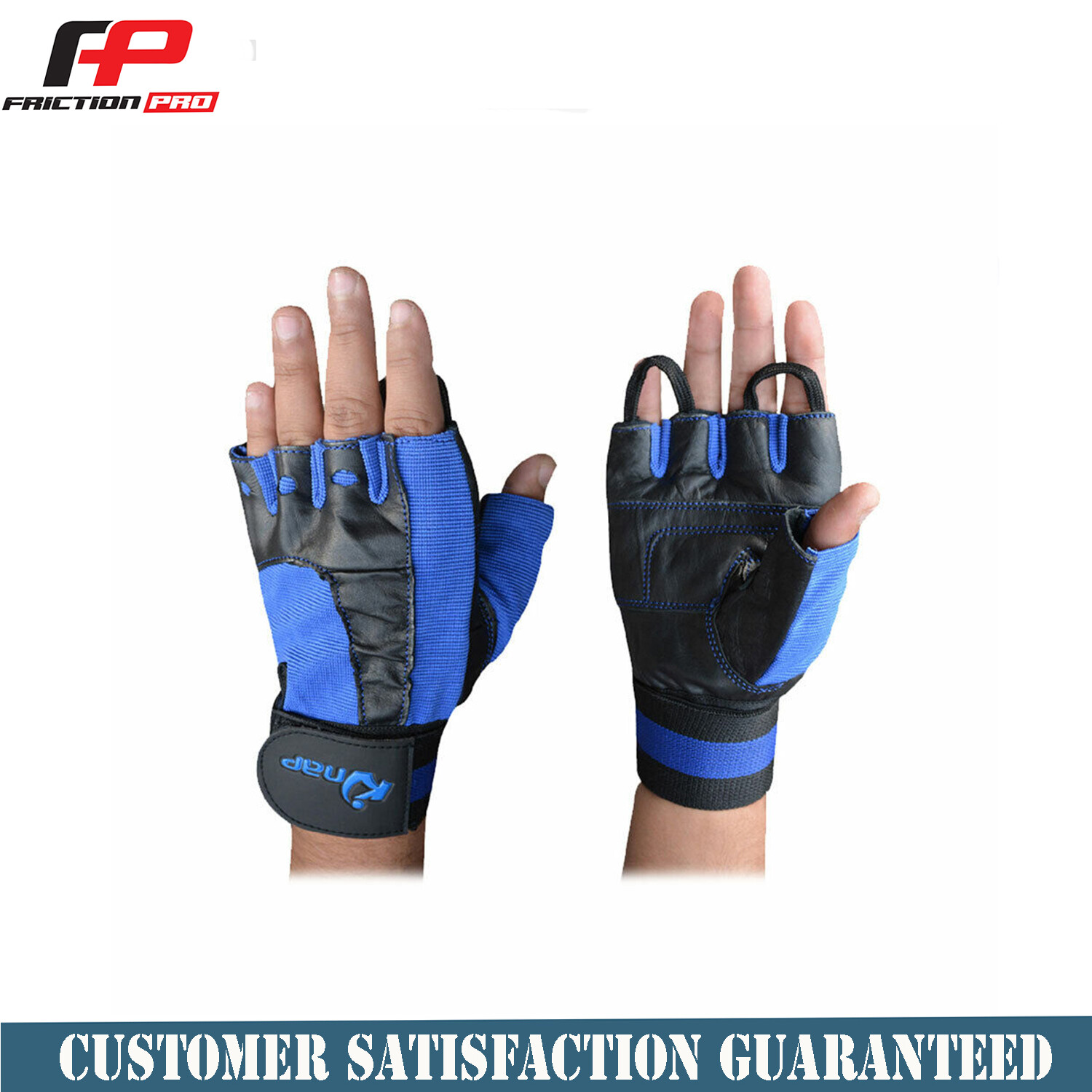 CAPITAL SPORTS Palm Pro Guanti Sollevamento Pesi taglia L nero/blu