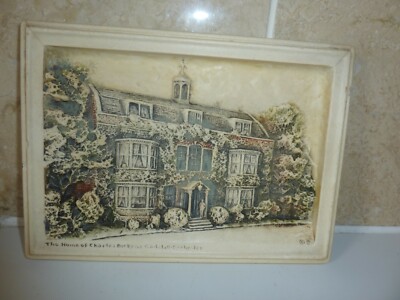 21,3 cm x 15,3 cm Osborne Ivorex Wandrelief - 3D Bild von Charles Dickens Haus