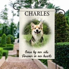Personalized Dog Pet Picture Garden Flag, Custom Photo Dog Flag, Memorial Dog