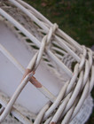 ANTIQUE WICKER ROCKING DOLL CRADLE + PILLOW & COVERLET - FREE LOCAL PICKUP — photo 9