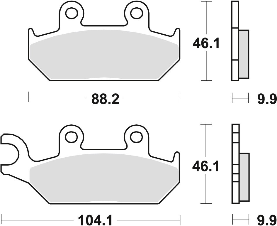 Plaquettes de frein KH172 garniture organique anti bruit pour XT 600