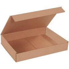 50 12" x 9" x 2" Kraft Corrugated Mailers Die Cut Tuck Flap Boxes