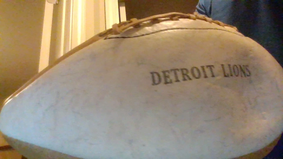 Fútbol americano autografiado de las leyendas de los Detroit Lions de colección de los años 60 Alex Karras, muchos más Foto 3 de 4