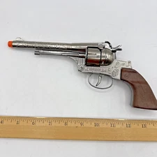 Gonher Pecos No.122 Cowboy Revolver Cap Gun Made In Spain Vintage