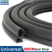 10ft U Shape Seal Rubber Car Doorge Trim Guard Molding Strip Protectors Black