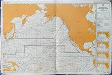 Admiralität April 5127 (4) Routeing Tabelle North Pacific Ocean Karte Maritim