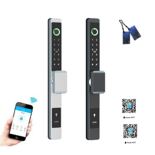 Fingerprint+Digits Pad+RFID Card+APP f/Narrow Side Sliding Door &Folio Door Lock - Picture 3 of 10