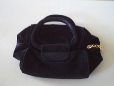 BORSA BORSETTA A MANO SCAMOSCIATA - VINTAGE ANNI '70 MAI USATA