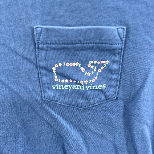 Vineyard Vines Boys Shirt Large Blue 100% Cotton Whale Long Sleeve Pullover - Picture 3 of 10
