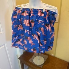 Columbia Swim Trunks Mens XL PFG Omni-Shade USA Flag Fish Fishing Shorts