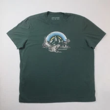 Life Is Good Shirt Mens XL Green Mountain Elk Stream Short Sleeve Cotton Tee