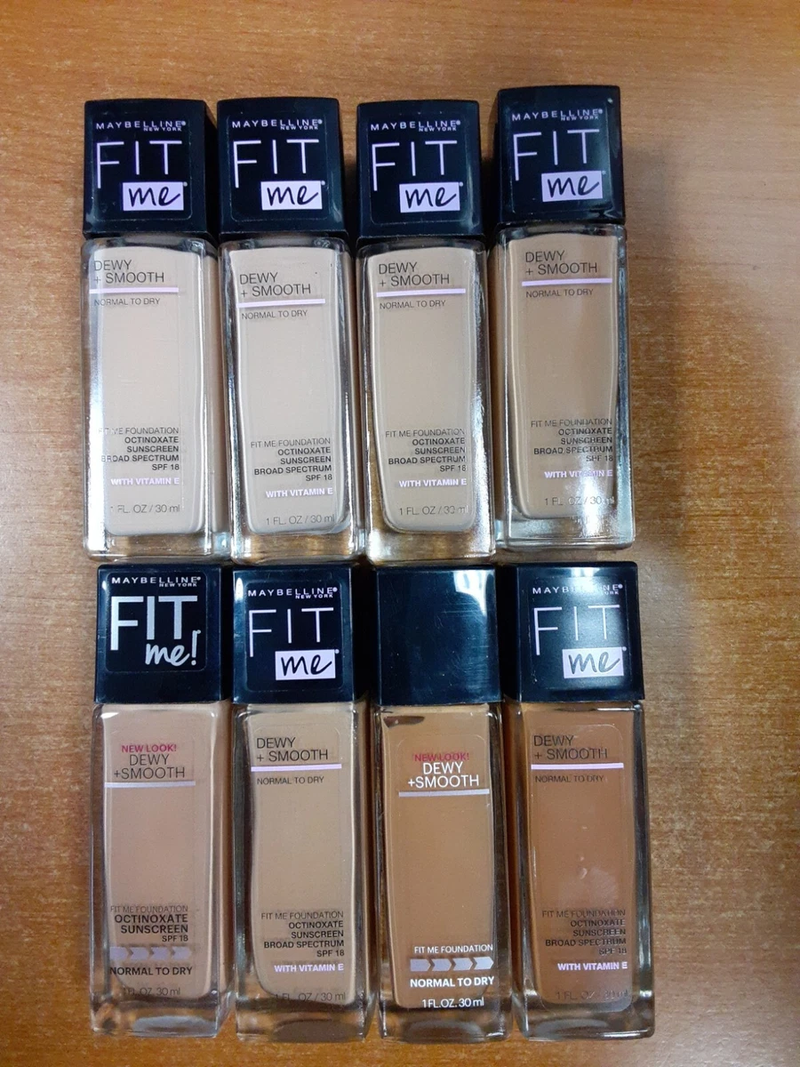 3 Pack Maybelline FIT ME Dewy Smooth Foundation Normal To Dry CHOOSE COLOR