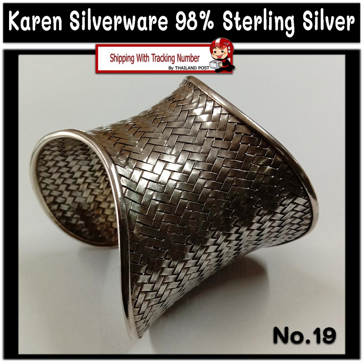 Sterling Silver Hill Tribe Braided round Cuff Bracelet Sterling Silver Hill Tribe Braided round Cuff Bracelet