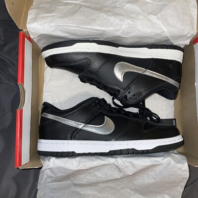 2021 NBA x Nike Dunk Low 75th ANNIVERSARY SPURS Sz 5.5Y / 7W Black DC9560-001