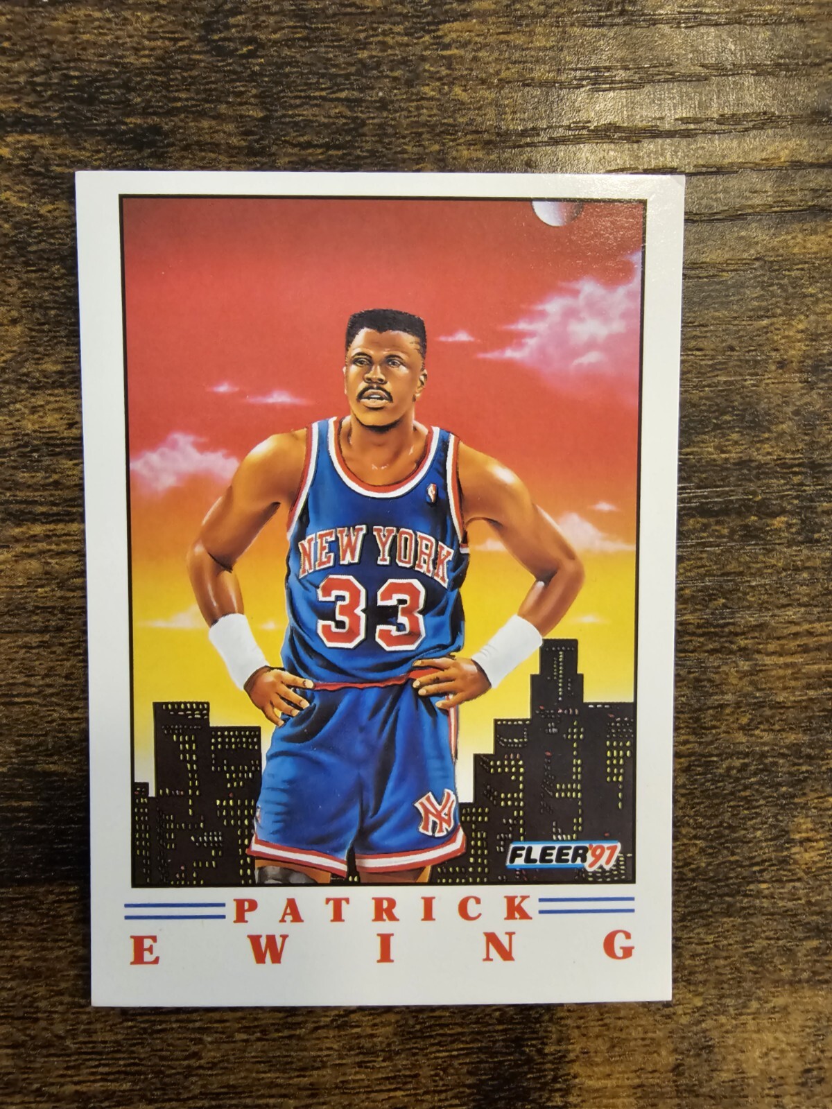 1991 fleer Patrick Ewing Pro-Vision #4, New York KNICKS