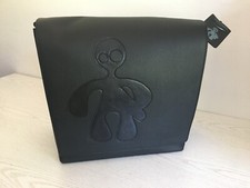 NEW Mens BLACK Leather Large Messenger type bag MANBAG COMPANY RRP �295