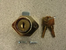 ESP ULRWL1125KA201 1 1/8" WOOD DESK DRAWER LOCK KEYED ALIKE BRASS FINISH