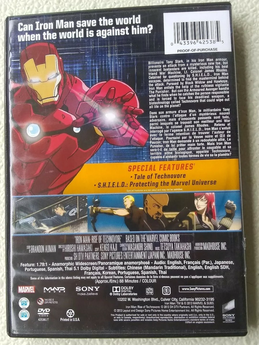 Iron Man - Rise of Technovore Like New DVD Anime | eBay