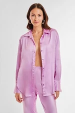 Stella Silky Wide Leg Pant and Button Up /Sweet Pink/THE NOLI SHOP