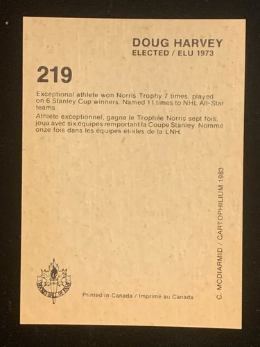 1987 Cartophilium Hockey Hall of Fame Ungraded & BGS Graded Cards Pick Your Card - Picture 457 of 503