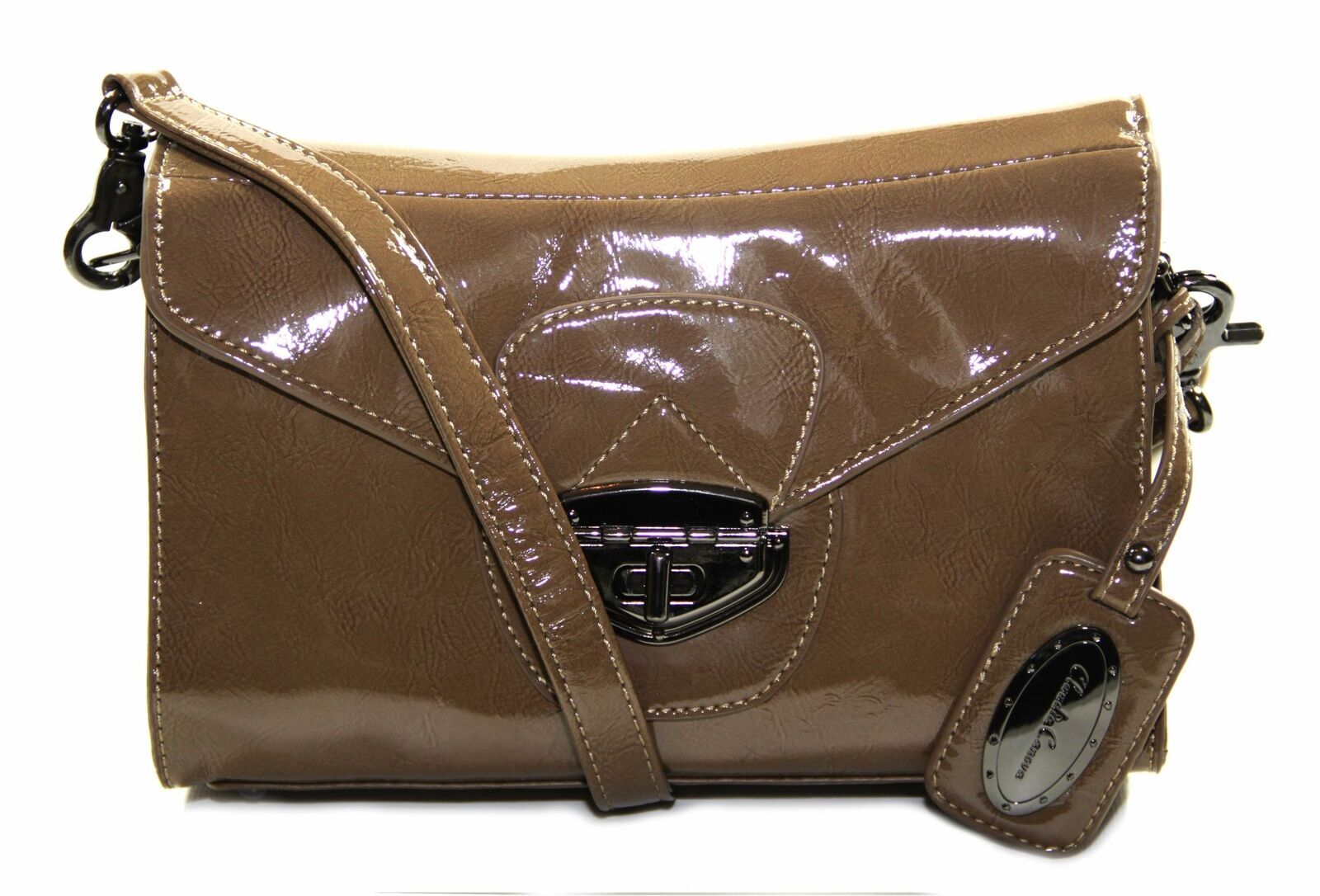 Claudia Canova Beige Brown Handbag Cross Body Shoulder Bag