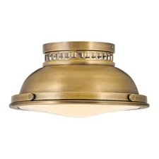 Hinkley Lighting Emery 2 Light Flush Mount, Heritage Brass - 4081HB