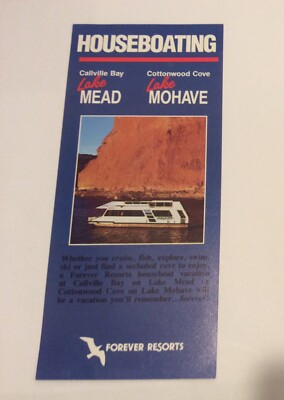 House boating Lake Mead Mohave Nevada Flyer Brochure Map