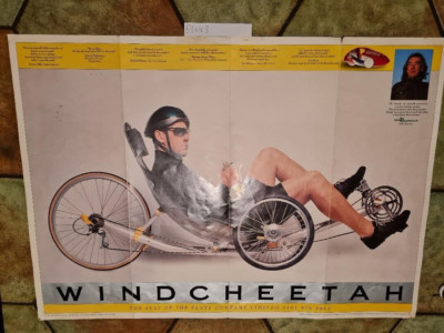 Poster Mike Burrows WINDCHEETAH KULT RAR Recumbent DIN A 3 oder 2