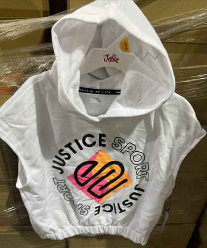 JUSTICE SPORT CUTOFF HOODIE ( L 12/14 ) - Picture 3 of 4