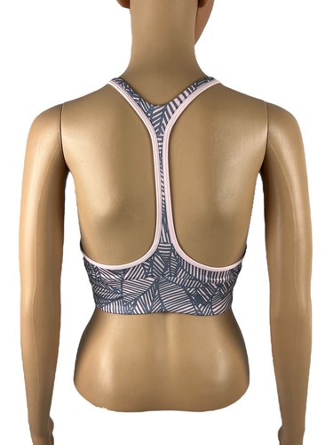 Lululemon Cool To Street Bra Size 6 Pink Gray Zipper Banana Leaves Floral EUC - Picture 4 of 11