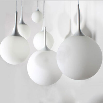 Milk White Globe Glass Shade Pendant Lamp Light Chandeliers Ceiling Lighting