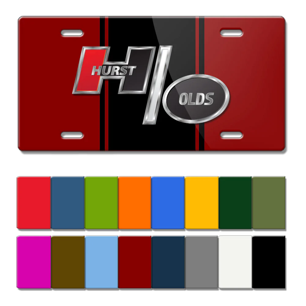 Oldsmobile HURST/OLDS Emblem 1969 - 1979 Novelty Aluminum License