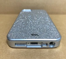 iPhone 5s Case Silver Glitter - Case mate Glam Series glossy finish