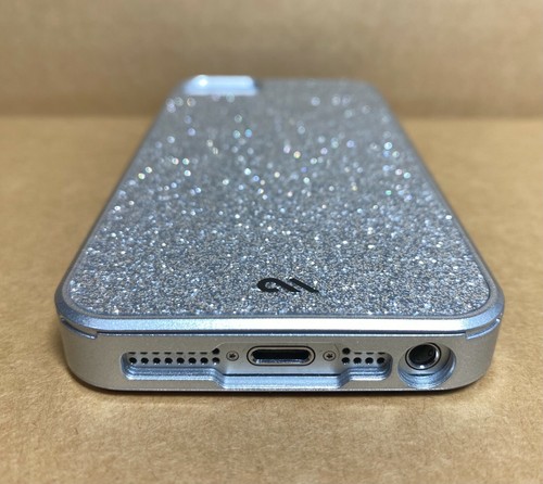 iPhone 5s Case Silver Glitter - Case mate Glam Series glossy finish - Picture 1 of 6