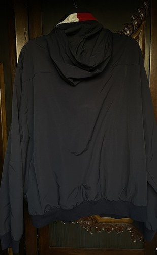 Tommy Hilfiger Size Large Windbreaker Jacket Hidden Hood - Picture 5 of 14