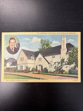Residence Of Bob Hope Postcard Hollywood 