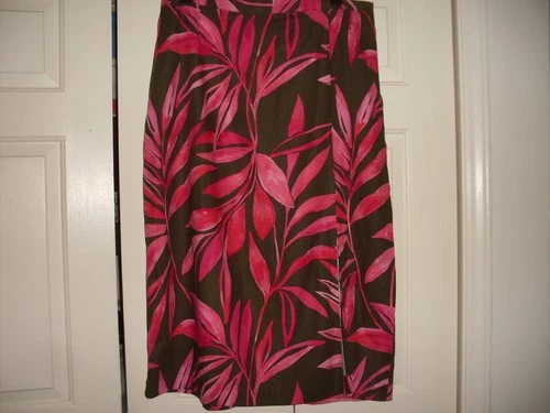WOMENS TIME AND TRU LINEN BLEND SLIP ON SIDE SLIT SKIRT SIZE XXL (20) NWT