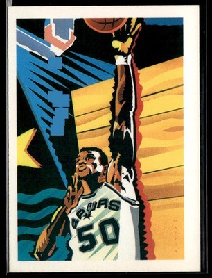 1990-91 Hoops #378b David Robinson Basketball half visible on front Card 1103A