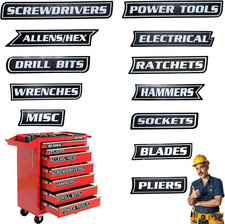 12 Pack of Magnetic Tool Box Labels,3D-Printed Toolbox Labels,Reusable Tags, Gen