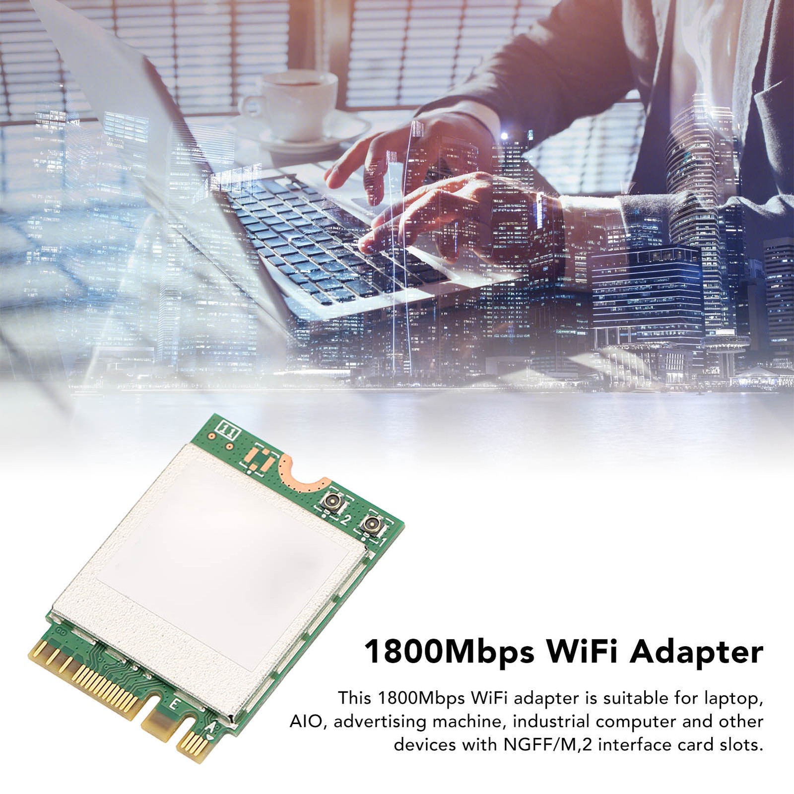 ¸Wireless Network Card 2.4GHz 5GHz 1800Mbps BT 5.2 Plug And Play 1800Mbps Net