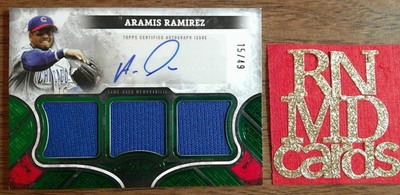 2025 Topps Tier 1 Aramis Ramirez AT1R-ARA relic green foil auto /49