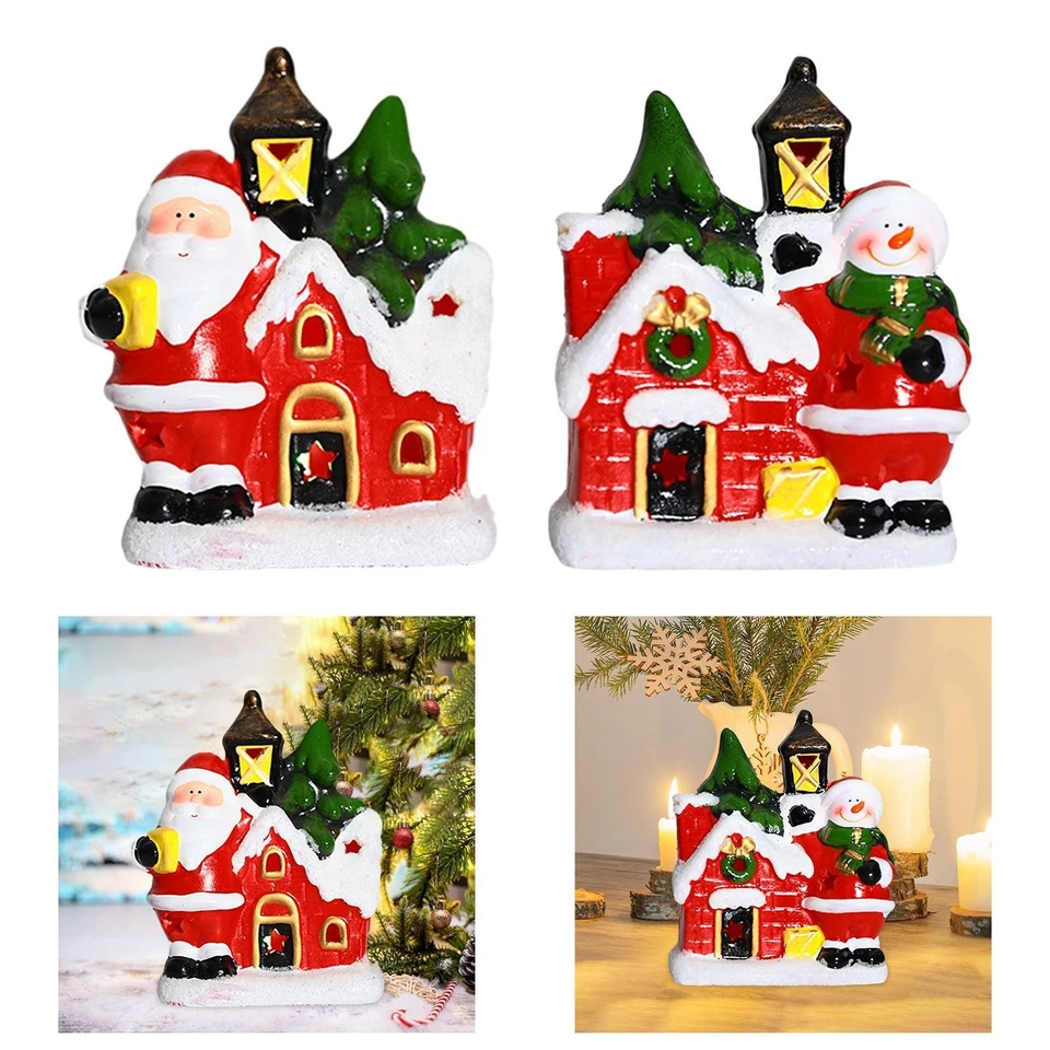 Figurine de noël en céramique, ornement Miniature pour fête de noël - Photo 1/1
