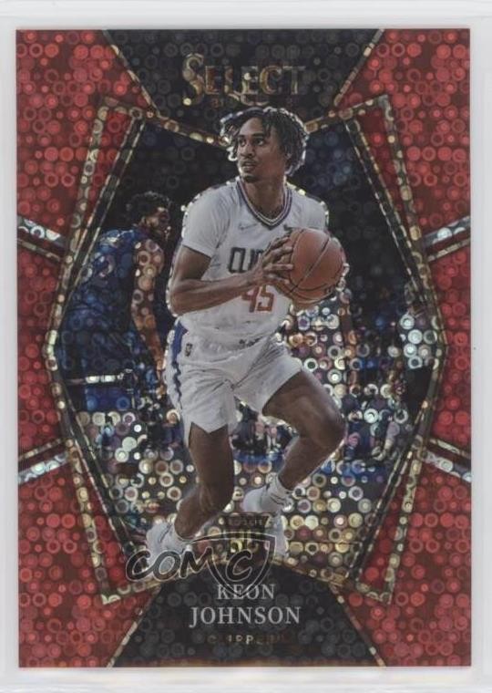 2021-22 Panini Select Premier Level Red Disco Prizm 48/49 Keon Johnson #115 1b8