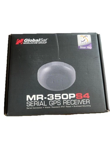 GlobalSat SiRF Star IV Serial GPS Receiver Bulk Head Mount (MR-350P-S4)
