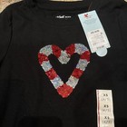NWT Girls Christmas Candy Cane Flip Sequin LS Shirt By Cat & Jack Sz XS 4/5 $12  — photo 3