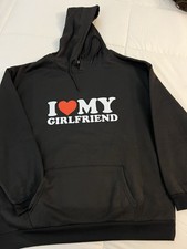I Love My Girlfriend Printed Hoodie Couple Shirt-NWOT