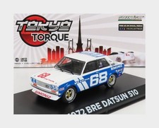 Greenlight 86346 Datsun - 510 Bre N 68 Racing 1972 P. Gregg - White Blue - 1/43